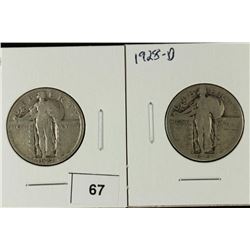 1927 & 1928-D STANDING LIBERTY QUARTERS