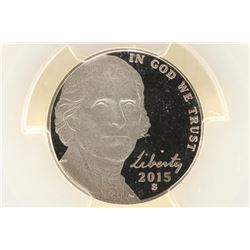 2015-S JEFFERSON NICKEL PCGS PR70 DCAM