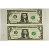 Image 1 : 2-2003-A $1 FRN'S LOW CONSECUTIVE SERIAL 'S UNC