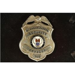 MIDWEST SECURITY OFFIECER BADGE