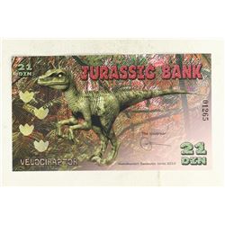 2015 JURASSIC BANK NOTE 21 DIN "VELOCIRAPTOR"