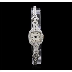 Lusserna for Macy's Platinum Diamond Vintage Ladies Watch