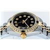 Image 4 : Rolex Ladies 2 Tone Black Diamond & Sapphire 26MM Oyster Datejust Wristwatch