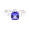 Image 2 : 2.58 ctw Tanzanite And Diamond Ring - 18KT White Gold