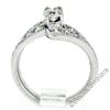 Image 7 : Vintage 14kt White Gold 1.06 ctw Round Diamond Engagement Ring and Nested Weddin