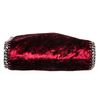 Image 4 : Stella McCartney Burgundy Velvet Falabella Mini Tote Crossbody Bag