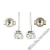 Image 6 : New Classic 14kt White Gold 0.75 ctw Round Brilliant Diamond Stud Earrings