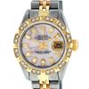 Image 1 : Rolex Ladies 2 Tone Pink Mother Of Pearl Pyramid Diamond Datejust