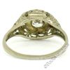 Image 7 : Antique Art Deco 18kt White Gold 0.42 ctw European Diamond Filigree Ring