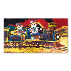 Paul Blaine Henrie (1932-1999), "Choo-Choo Children" Hand Signed Original Painti