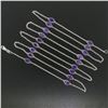 Image 5 : 14k White Gold 19.72 ctw 18 Station Oval Amethyst by the Yard 38" Chain Necklace