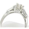 Image 5 : 14k White Gold 0.66 ctw Princess Diamond Engagement Ring Tapered Baguette Accent