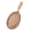 Image 1 : 14k Rose Gold  0.39CTW Diamond and Brown Diamonds Pendant