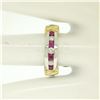 Image 8 : 14K White & Yellow Gold 0.47 ctw Top Quality Diamond & Ruby Channel Set Band Rin