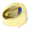 Image 9 : 18kt Yellow Gold 6.50 ctw GIA Certified Sapphire and Diamond Wide Band Ring