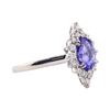Image 2 : 1.75 ctw Tanzanite and Diamond Ring - Platinum