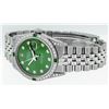 Image 5 : Rolex Mens Stainless Steel Diamond Lugs Green Diamond & Emerald Datejust
