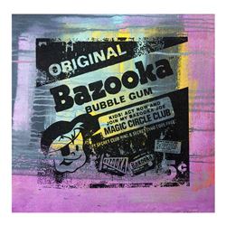 Gail Rodgers, "Bazooka Joe" Hand Signed Original Hand Pulled Silkscreen Mixed Me