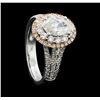 Image 4 : 1.54 ctw Diamond Ring - 18KT White And Yellow Gold