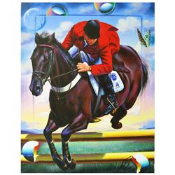 Ferjo, "Live to Ride" Original Painting on Canvas, Hand Signed with Letter of Au