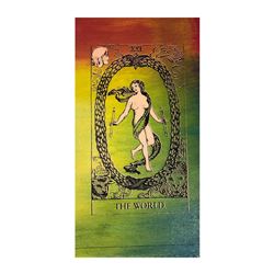 Steve Kaufman (1960-2010), "Tarot, The World" Hand Signed and Numbered Limited E