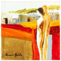 Adriana Naveh, Original Acrylic Painting on Canvas, Hand Signed with Letter of A