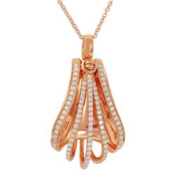 Natural 0.43 CTW Diamond Necklace 18K/14K Rose Gold - REF-132H3W