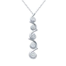 Natural 1.03 CTW Diamond Necklace 14K Gold - REF-176M4F