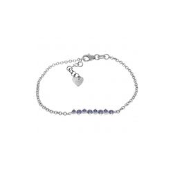 Genuine 1.55 ctw Tanzanite Bracelet 14KT White Gold - REF-65H2X