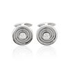 Image 1 : Natural 0.13 CTW Diamond Cuff Links 14K White Gold - REF-110H7W