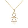 Image 1 : Natural 0.24 CTW Diamond Necklace 14K Yellow Gold - REF-34X2T