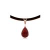 Image 1 : Genuine 15.51 ctw Ruby & Diamond Necklace 14KT Rose Gold - REF-30W2Y