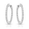 Image 1 : Natural 1.12 CTW Diamond Earrings 14K White Gold - REF-110R7K