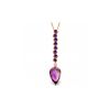 Image 1 : Genuine 11.05 ctw Amethyst Necklace 14KT Rose Gold - REF-40N8R