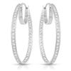 Image 1 : Natural 1.09 CTW Diamond Earrings 18K White Gold - REF-180M2F