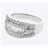 Image 1 : Natural 1.53 CTW Diamond & Baguette Ring 18K White Gold - REF-223Y2N