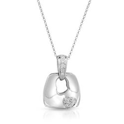 Natural 0.23 CTW Diamond Necklace 18K White Gold - REF-75Y6N