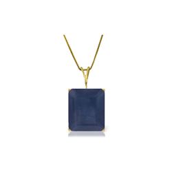 Genuine 7 ctw Sapphire Necklace 14KT Yellow Gold - REF-66A5K