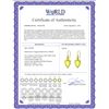 Image 2 : Genuine 18 ctw Quartz Lemon Earrings 14KT Yellow Gold - REF-22M2T