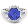 Image 3 : Natural 3.48 CTW Tanzanite & Diamond Ring 14K White Gold - REF-143R7F