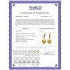 Image 2 : Genuine 6.5 ctw Citrine Earrings 14KT Yellow Gold - REF-43R4P