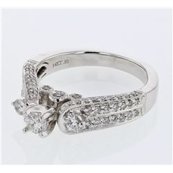 Natural 0.80 CTW Diamond Ring W=5MM 14K Gold - REF-123T3X