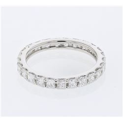 Natural 1.62 CTW Princess Diamond Band Ring W=3MM 14K Gold - REF-269W3H