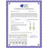 Image 2 : Genuine 19.1 ctw Green Amethyst & Diamond Earrings 14KT Rose Gold - REF-41W3Y