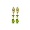 Image 1 : Genuine 5.62 ctw Peridot Earrings 14KT Yellow Gold - REF-62R7P