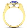 Image 2 : Natural 2.58 CTW Tanzanite & Diamond Ring 14K Yellow Gold - REF-100X8K