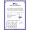 Image 2 : Genuine 5.32 ctw Amethyst Earrings 14KT White Gold - REF-50K3V