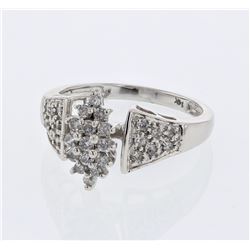 Natural 0.50 CTW Diamond Ring W=12MM 14K Gold - REF-56F7M