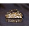 Image 1 : Victorian Trinket Jar - Ornate Silverplate Lid #1277486