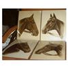 Image 1 :  Wallace signed  4 Horse  Lithographs in Sepia #1277572